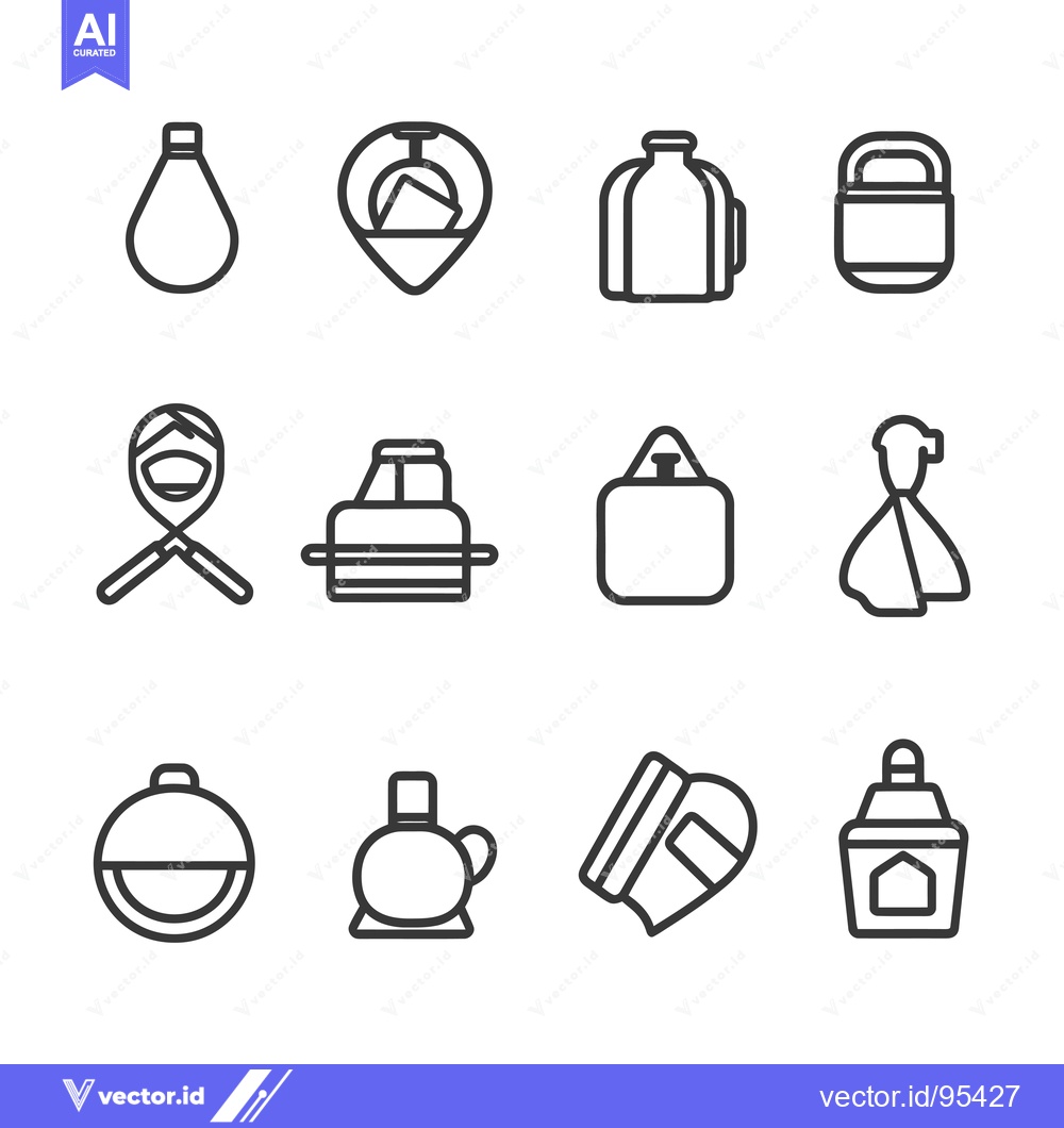 Premium Vector dari Set of Line Icons Depicting Various Perfume Bottles and Containers