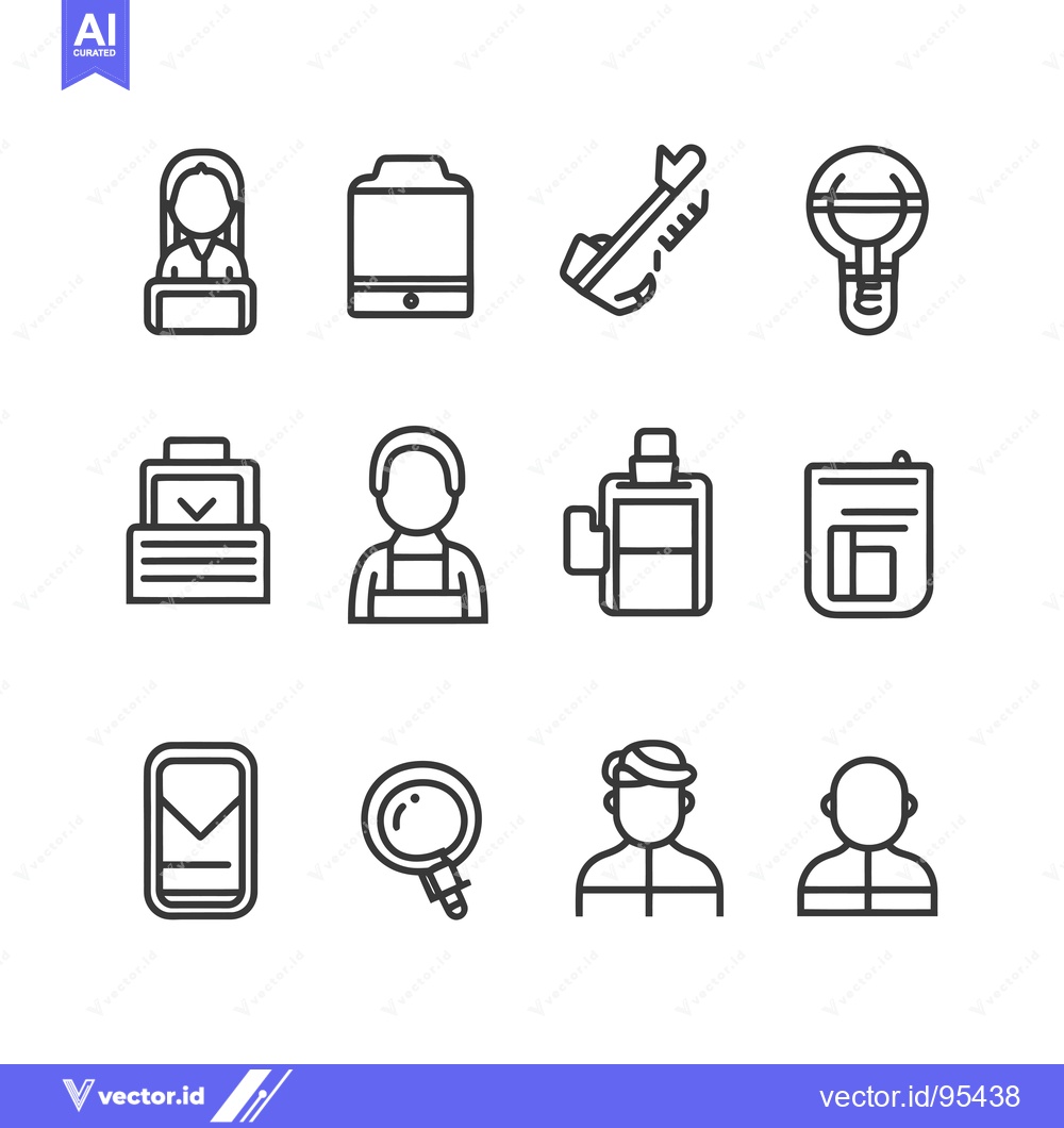 Premium Vector dari Set of Line Icons for Airport, Travel, and Flight Services