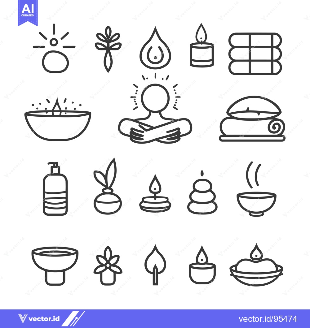 Premium Vector of Set of Line Icons for Spa, Wellness, and Relaxation