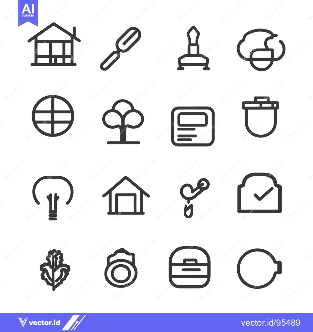 Premium Vector of Set of Line Icons for Web and Mobile Applications