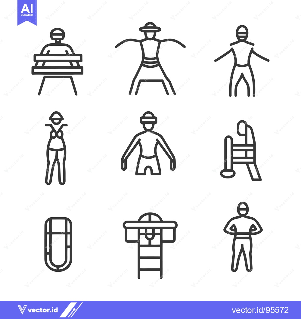 Premium Vector dari Set of Line Icons Representing Different Water Activities