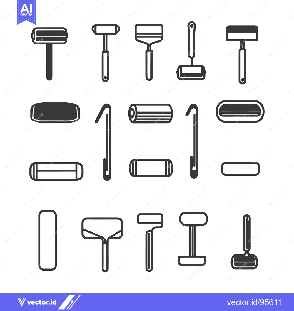 Premium Vector of Set of Lint Roller Icons for Cleaning and Removing Pet Hair