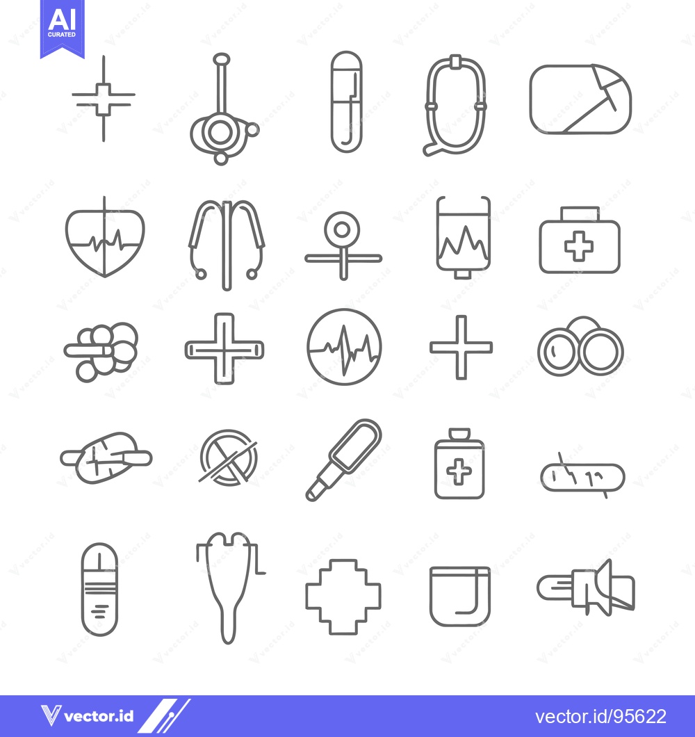 Premium Vector dari Set of Medical and Healthcare Line Icons