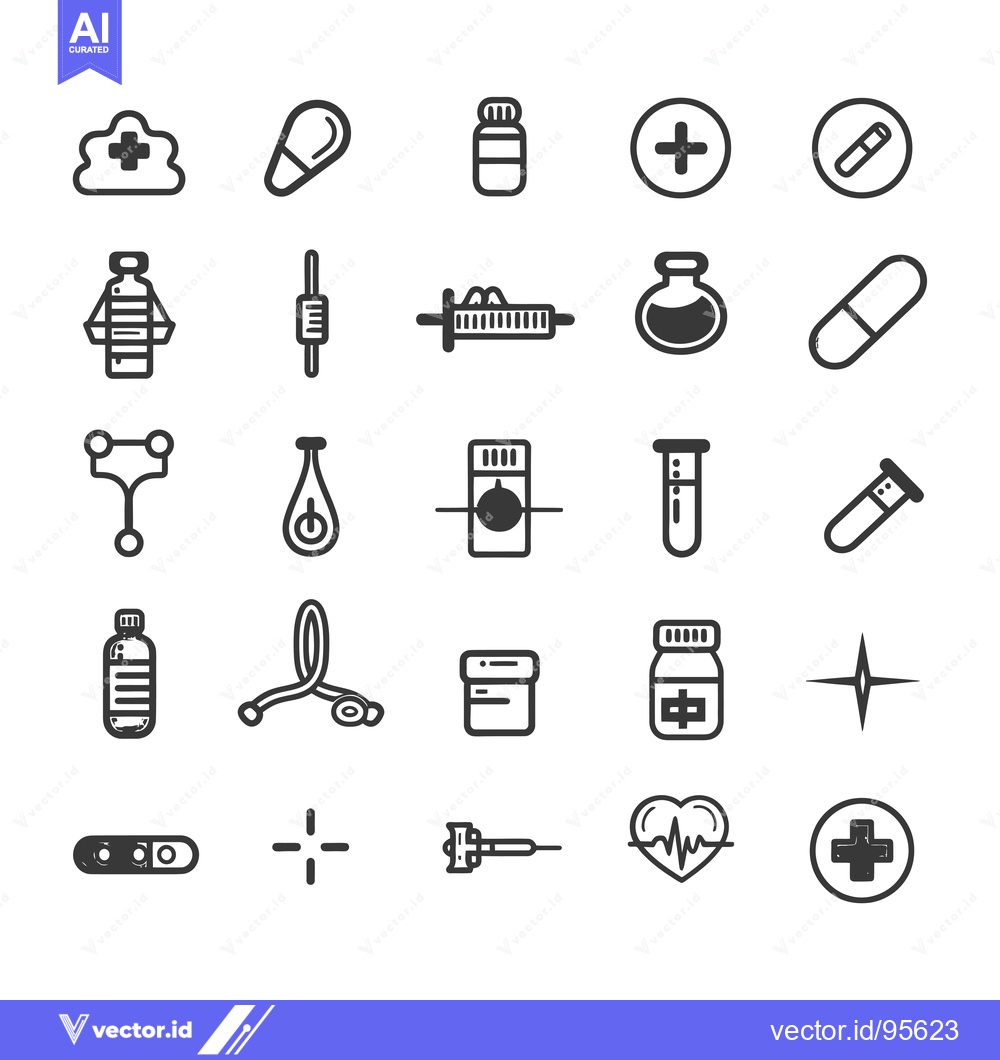 Premium Vector dari Set of Medical and Healthcare Line Icons