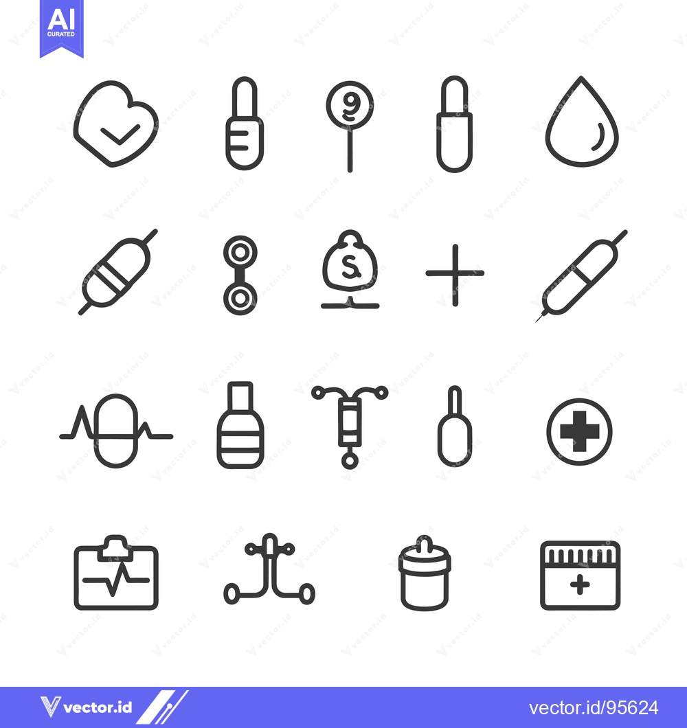 Premium Vector of Set of Medical and Healthcare Line Icons