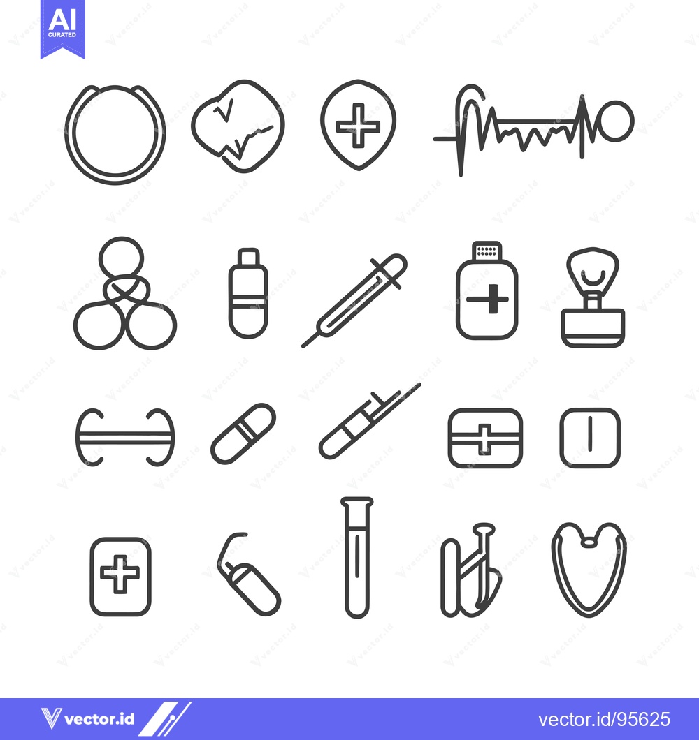 Premium Vector of Set of Medical and Healthcare Line Icons