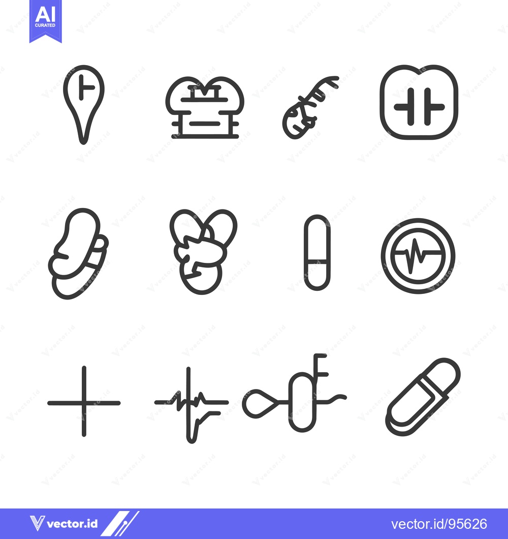 Premium Vector dari Set of Medical and Healthcare Line Icons