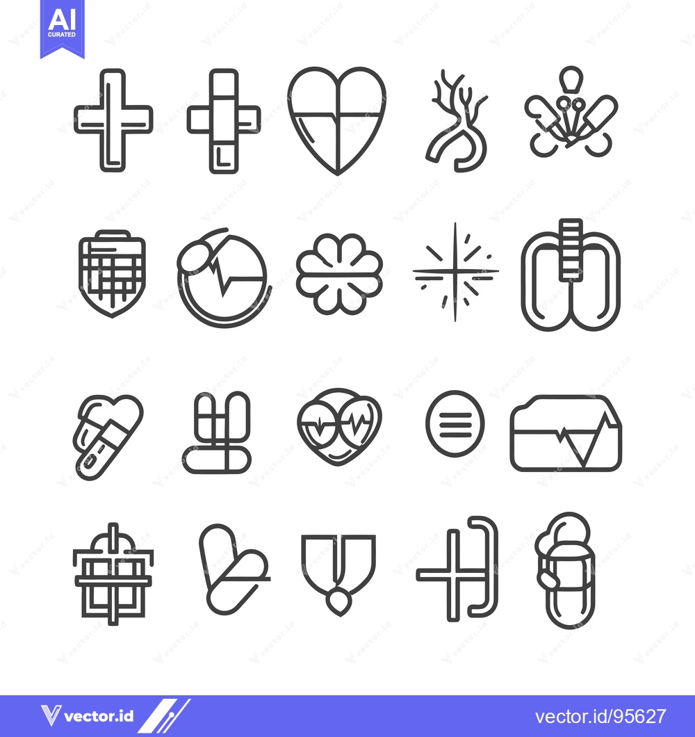 Premium Vector dari Set of Medical and Healthcare Line Icons