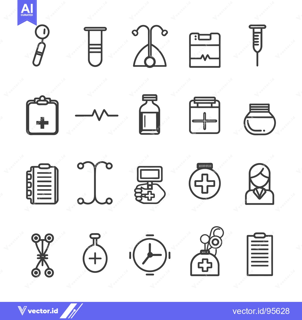 Premium Vector of Set of Medical and Healthcare Line Icons