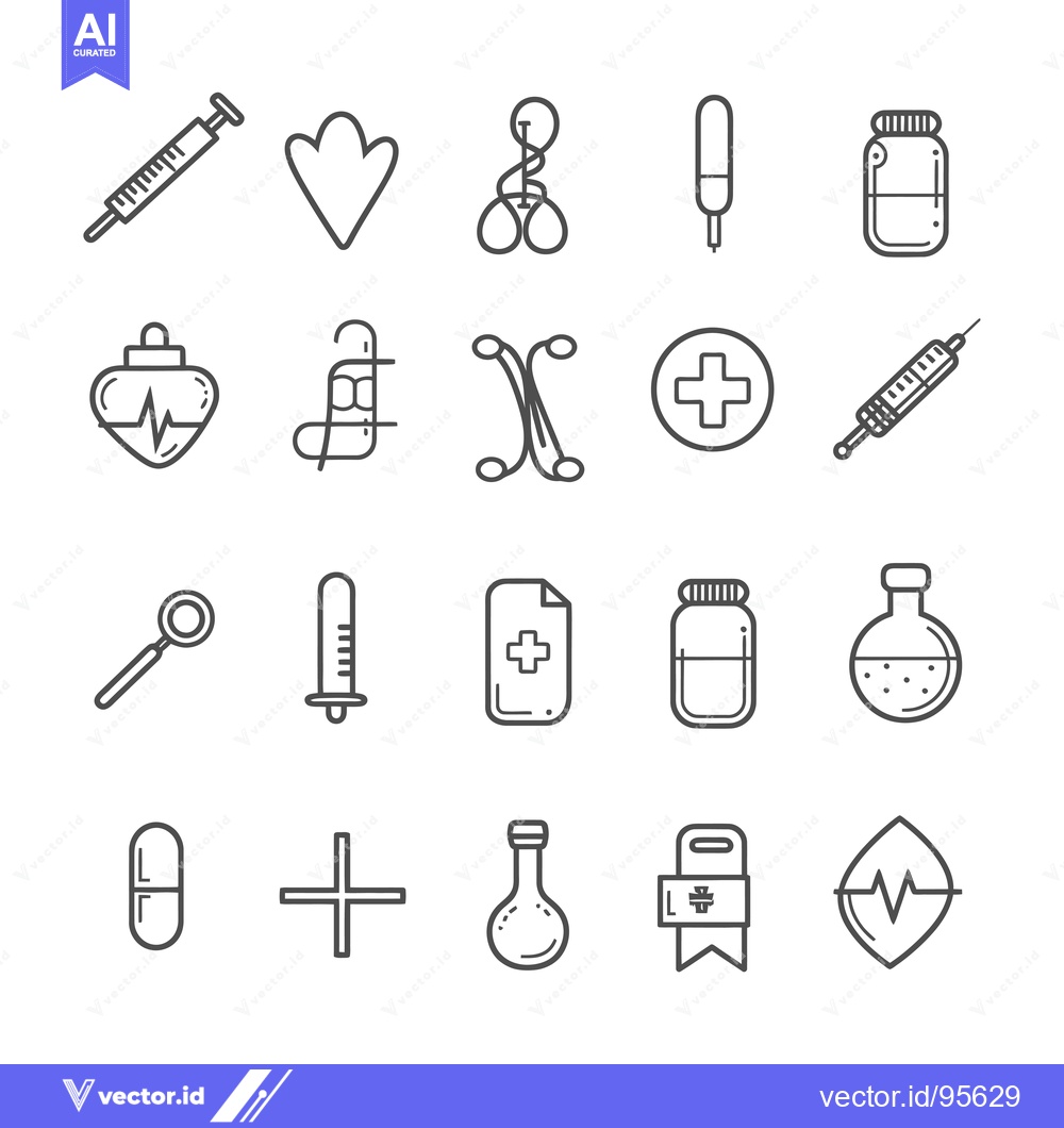 Premium Vector of Set of Medical and Healthcare Line Icons