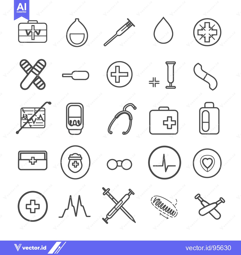 Premium Vector of Set of Medical and Healthcare Line Icons