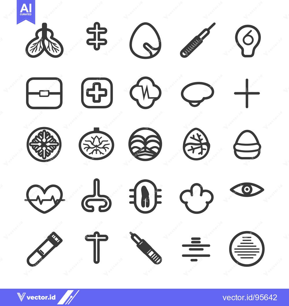 Premium Vector dari Set of Medical Healthcare Line Icons