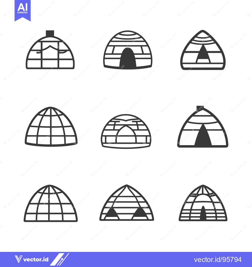 Premium Vector of Set of Nine Domed Structures with Different Designs
