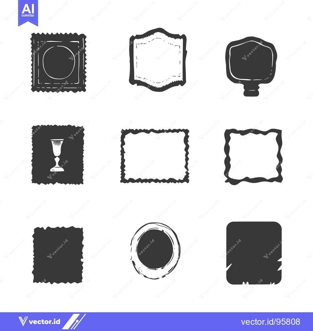 Premium Vector of Set of Nine Hand Drawn Vector Frames