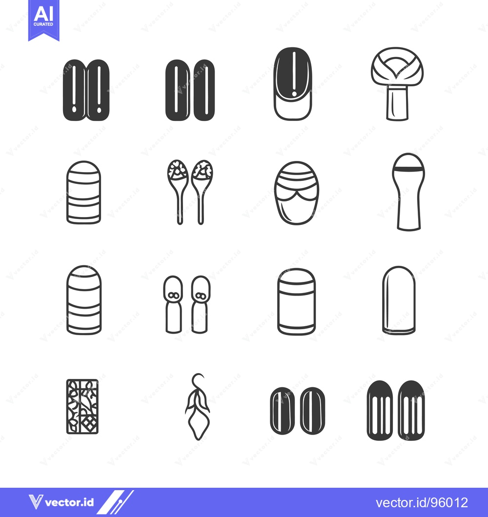 Premium Vector dari Set of Outline Icons Depicting Various Objects