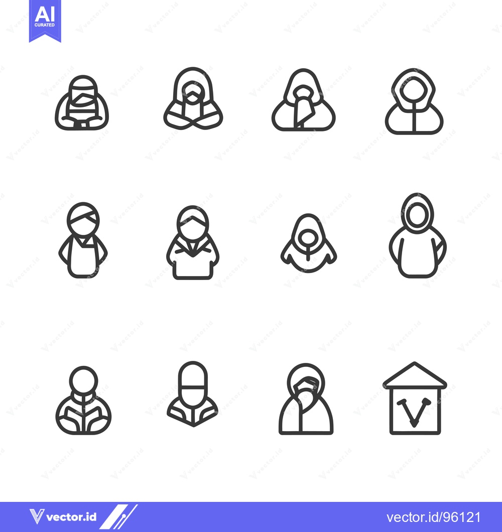 Premium Vector of Set of Simple Line Icons Depicting People Wearing Hoodies and Coats