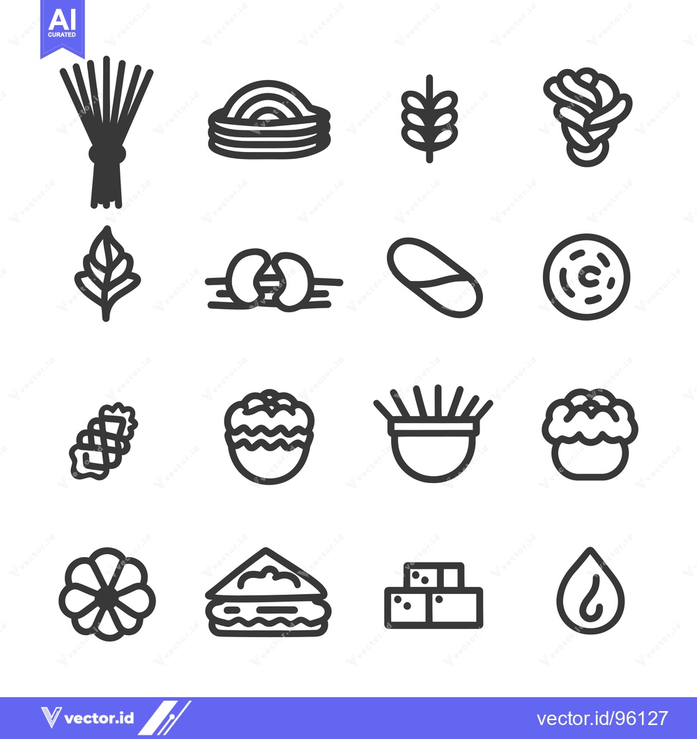 Premium Vector dari Set of Simple Line Icons for Organic Products and Ingredients