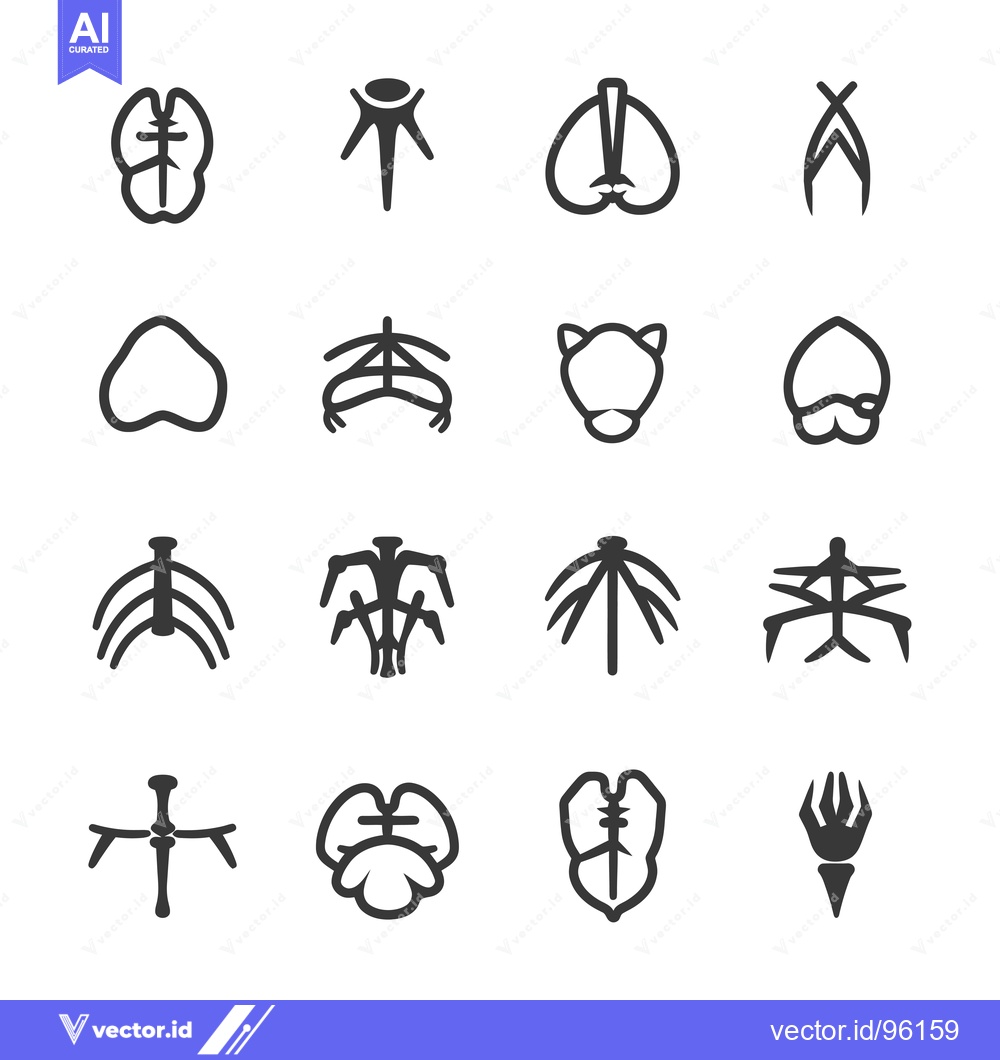 Premium Vector of Set of Sixteen Abstract Geometric Icons in Grey