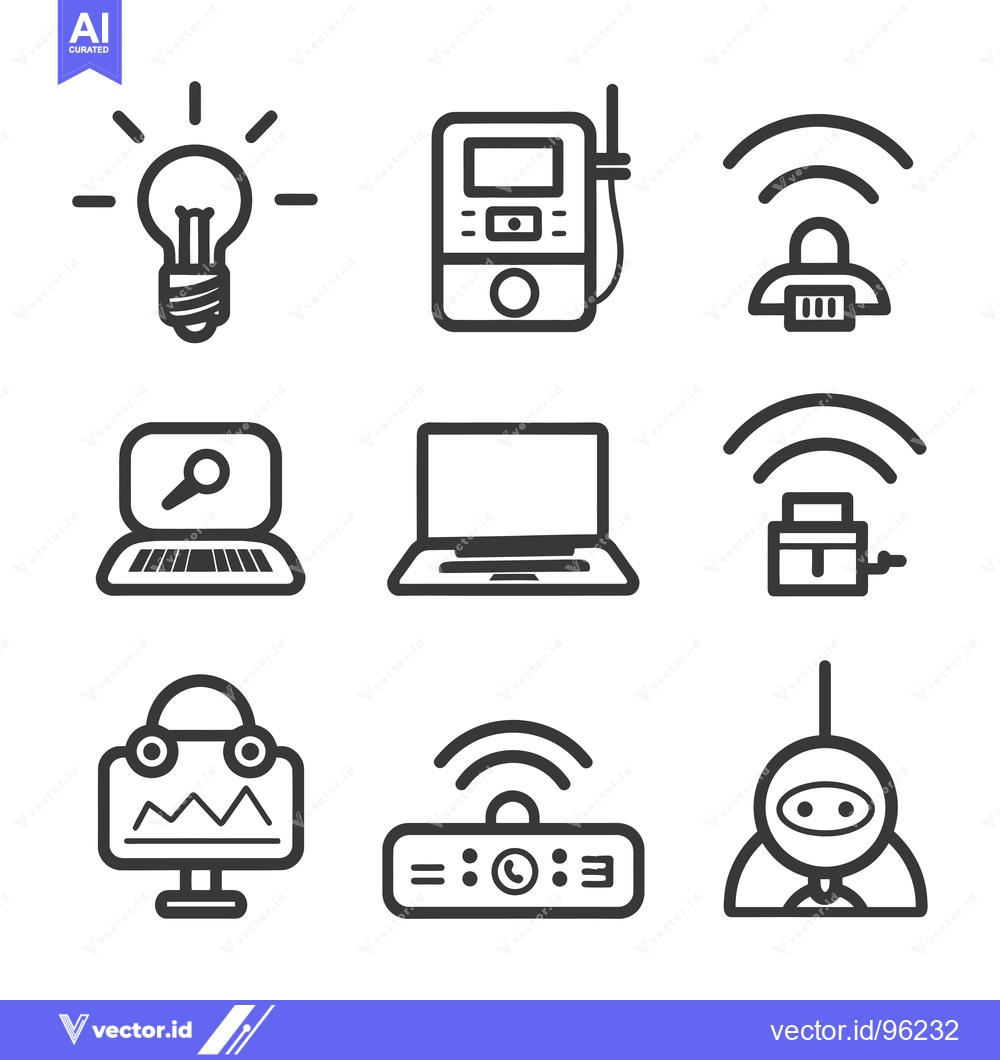 Premium Vector of Set of Smart Home and Technology Line Icons