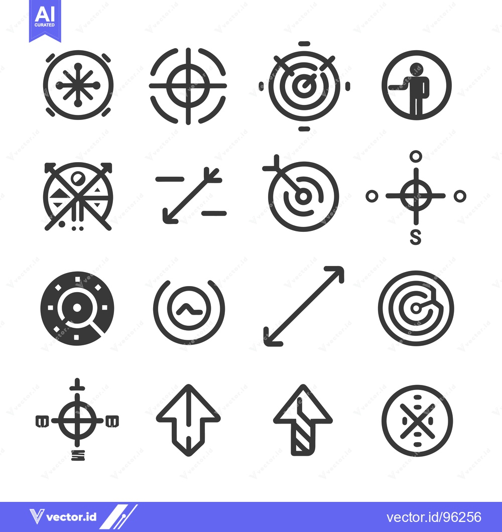 Premium Vector of Set of Target Icons for Business, Marketing, and Strategy