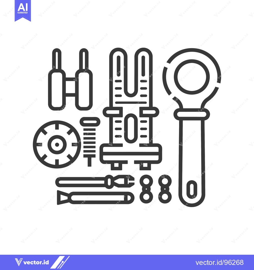 Premium Vector dari Set of tools for fixing or installing a window blind