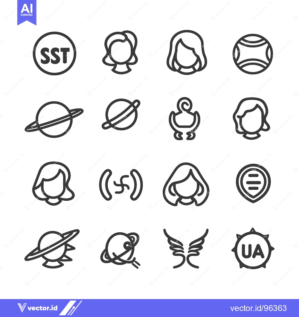 Premium Vector dari Set of Various Outline Icons