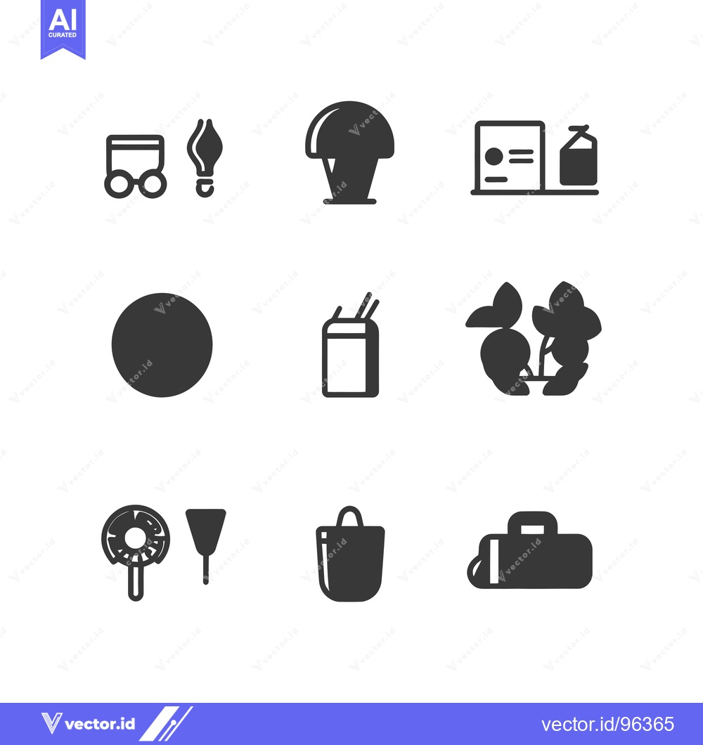Premium Vector dari Set of Various Simple Black Icons