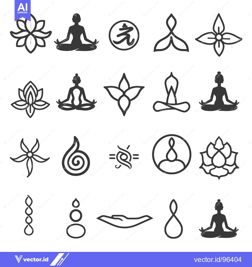 Premium Vector dari Set of Yoga and Meditation Line Icons