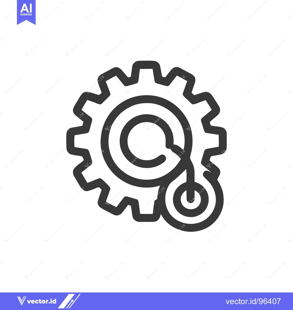 Premium Vector dari Gear with Pendulum: Minimalist Icon of Mechanics and Motion