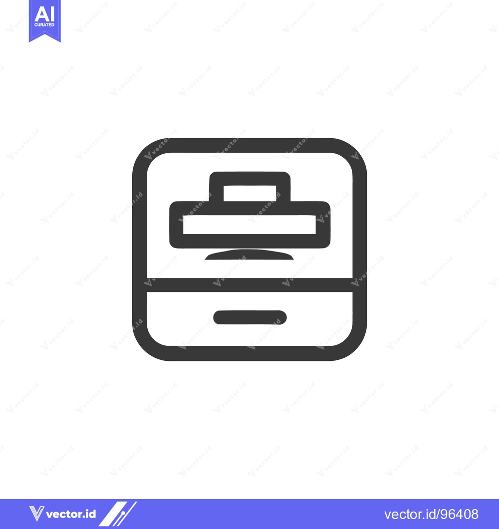 Premium Vector of Minimalist Briefcase Icon: Modern, Bold Line Art for Professional Desi