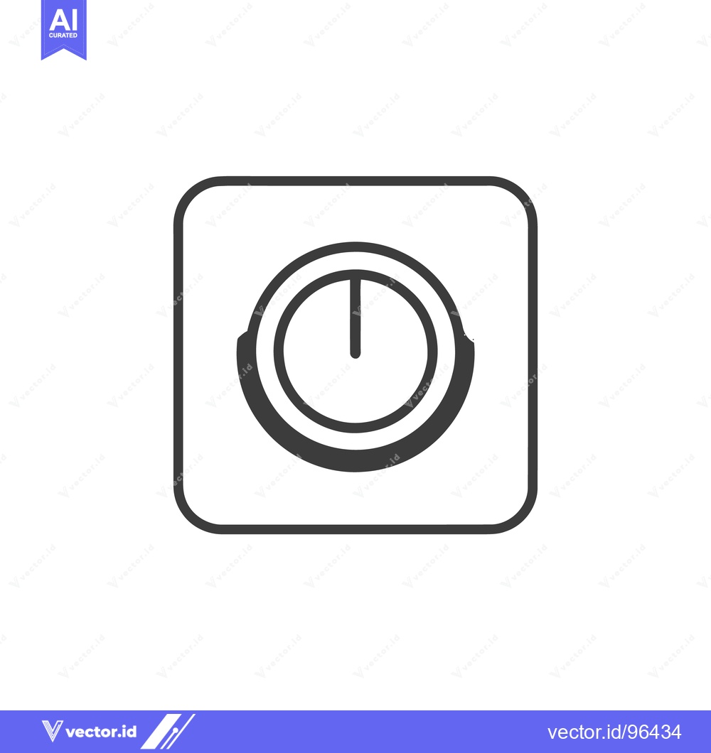 Premium Vector dari Minimalist Timer Icon: Rounded Square Frame, Simple Design