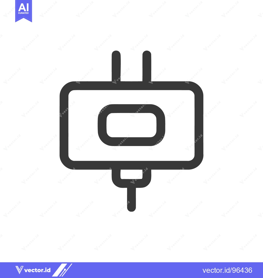 Premium Vector of Minimalist Dark Gray 3D Printer Head Icon on White Background