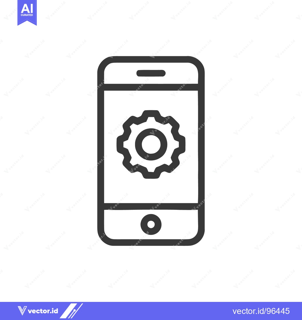 Premium Vector dari Smartphone with Gear Icon: Settings, Configuration, and Technical Supp