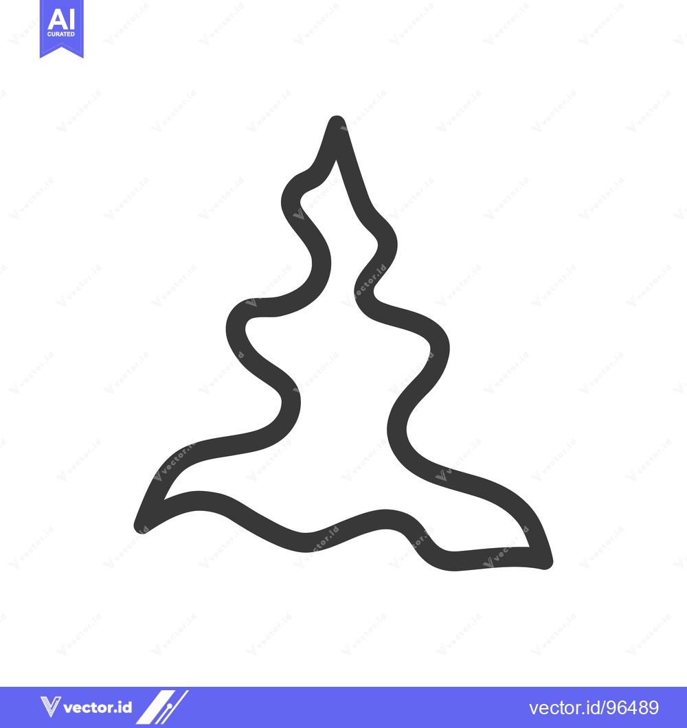 Premium Vector dari Abstract Black Line Art: Organic Shape on White Background