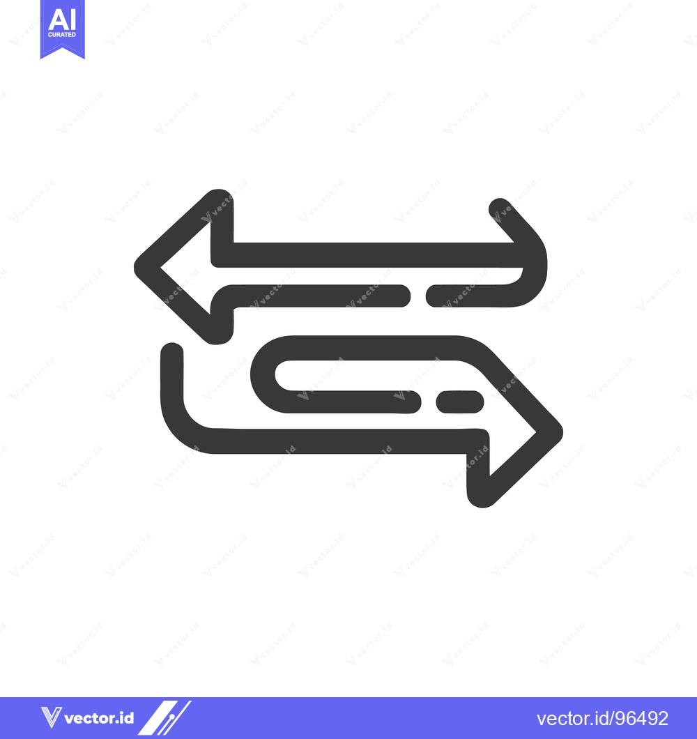 Premium Vector dari Intertwined Arrows: A Symbolic Representation of Exchange and Reversal