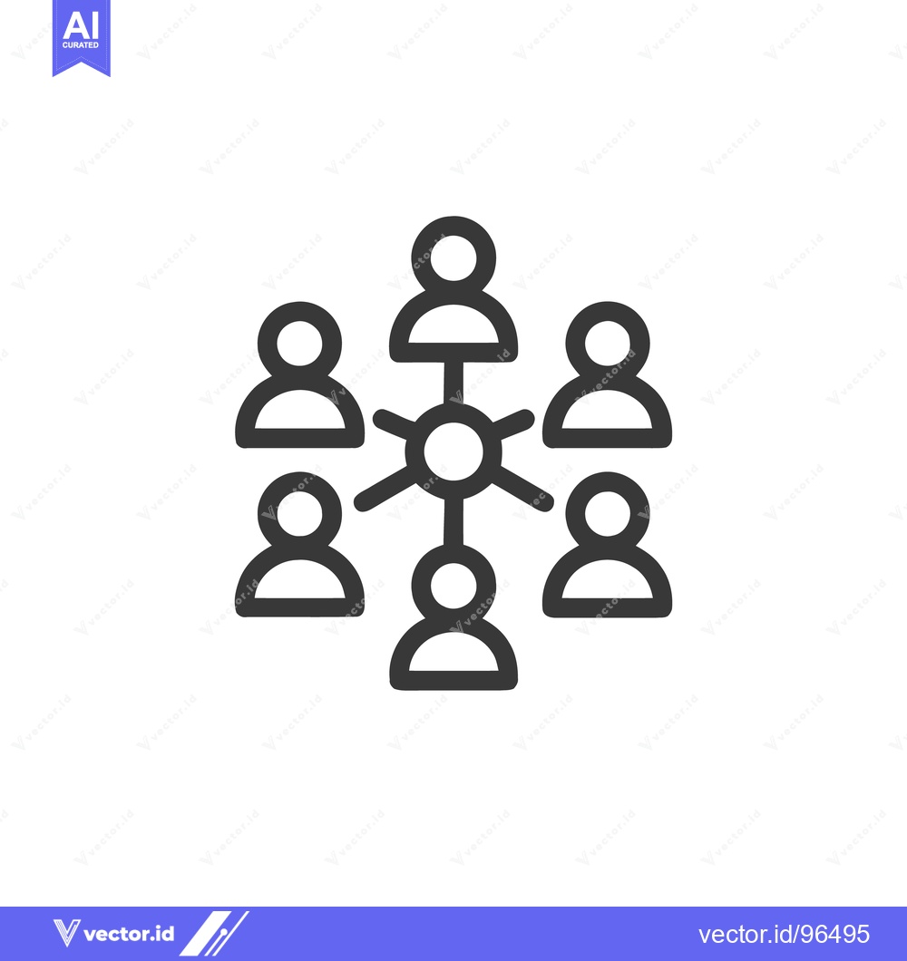 Premium Vector dari Network of People: Connection and Communication Icon
