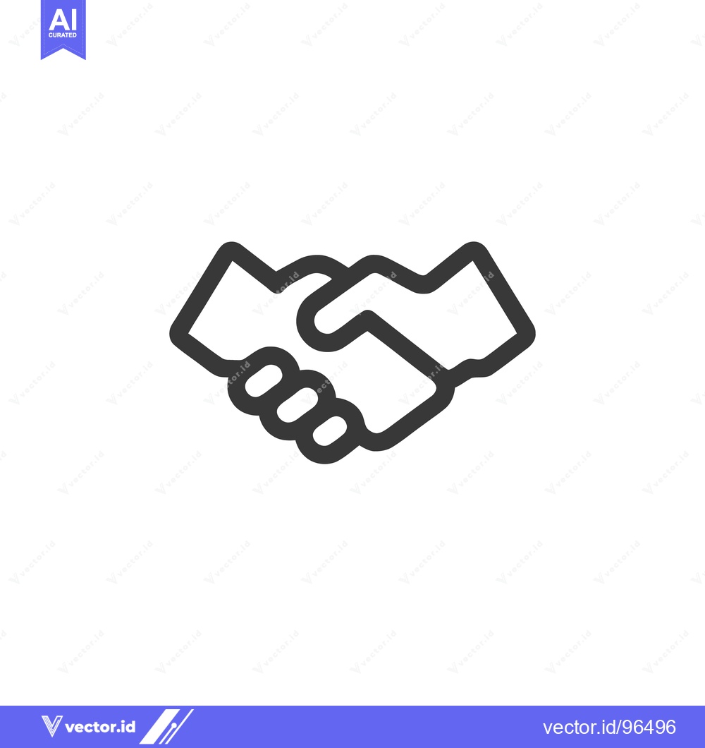 Premium Vector dari Bold Handshake Icon: Partnership, Agreement, and Collaboration Symbol