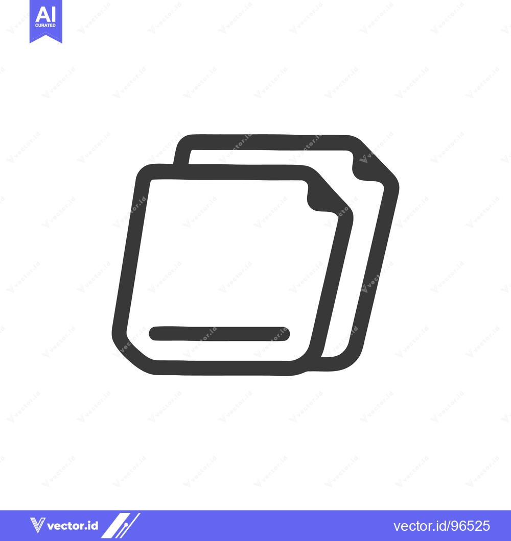 Premium Vector of Stacked Document Icon: Minimalist Design for File Management and Data