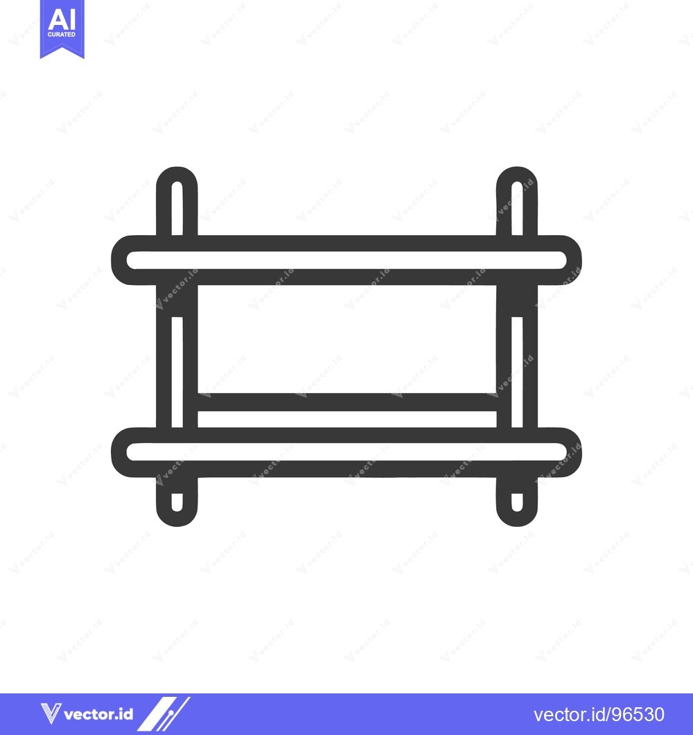Premium Vector of Minimalist Shelving Unit Icon: Clean Lines, Modern Design, Storage Sol