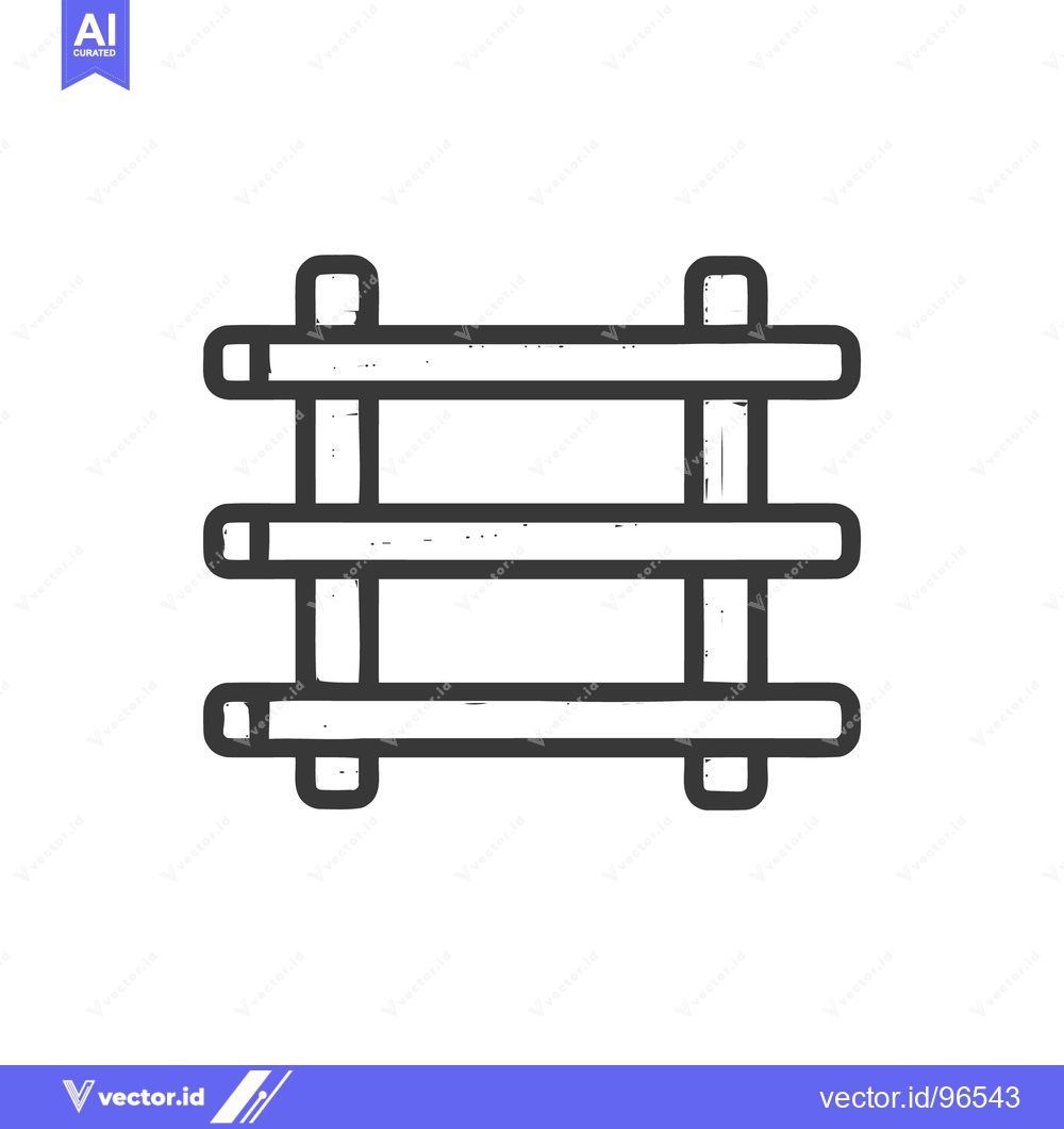 Premium Vector of Minimalist Hashtag Symbol: Bold Outline on White Background