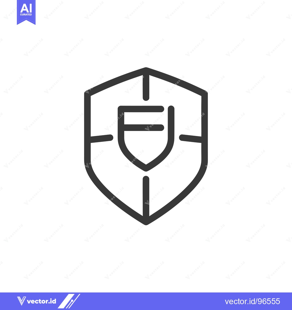 Premium Vector dari Shield Icon with a Letter E Inside