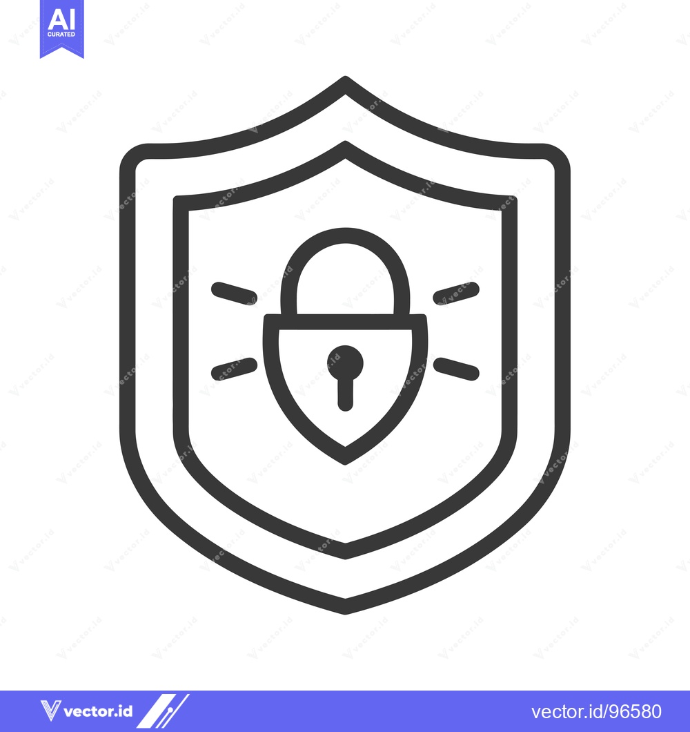 Premium Vector dari Shield with a Closed Padlock Inside Representing Data Security