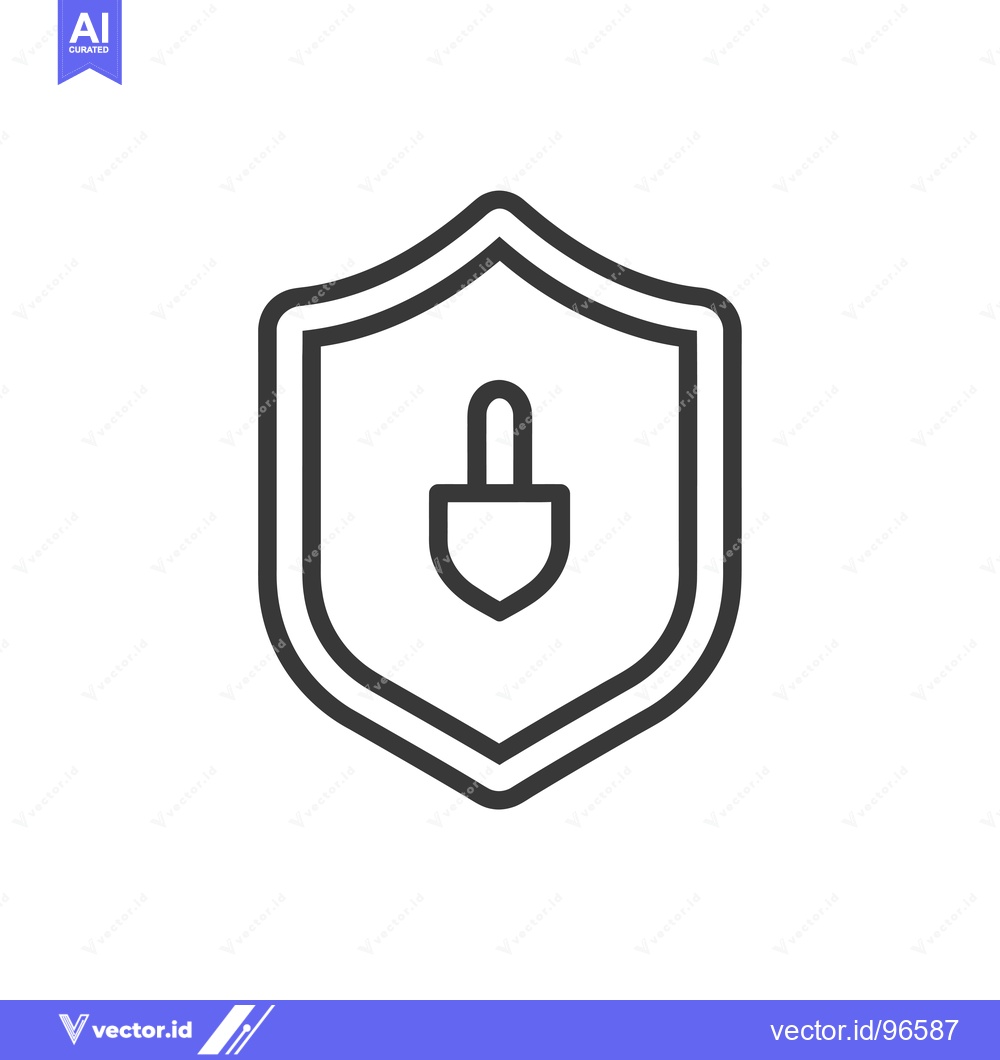 Premium Vector dari Shield with a Lock Inside for Protection and Security