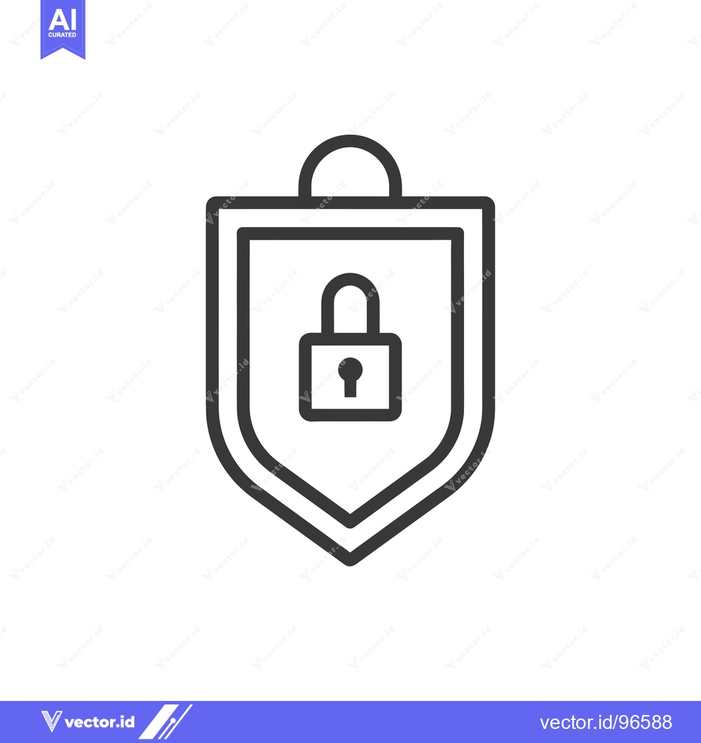 Premium Vector dari Shield with a lock inside, symbolizing protection and security