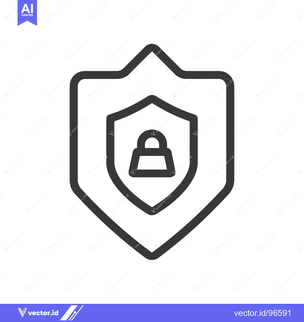 Premium Vector dari Shield with a padlock inside, symbolizing protection and security