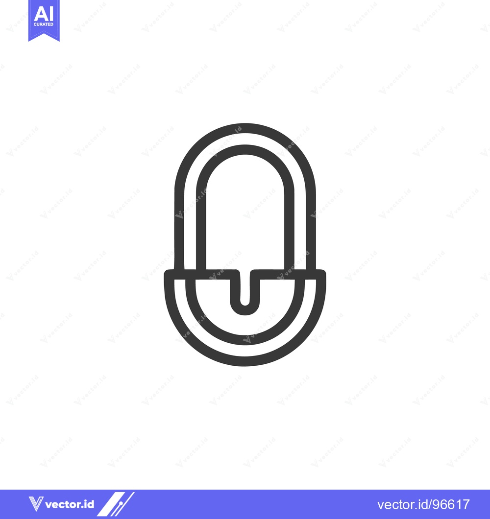 Premium Vector dari Minimalist Outline Icon: Abstract U-Shaped Design with Rounded Edges a