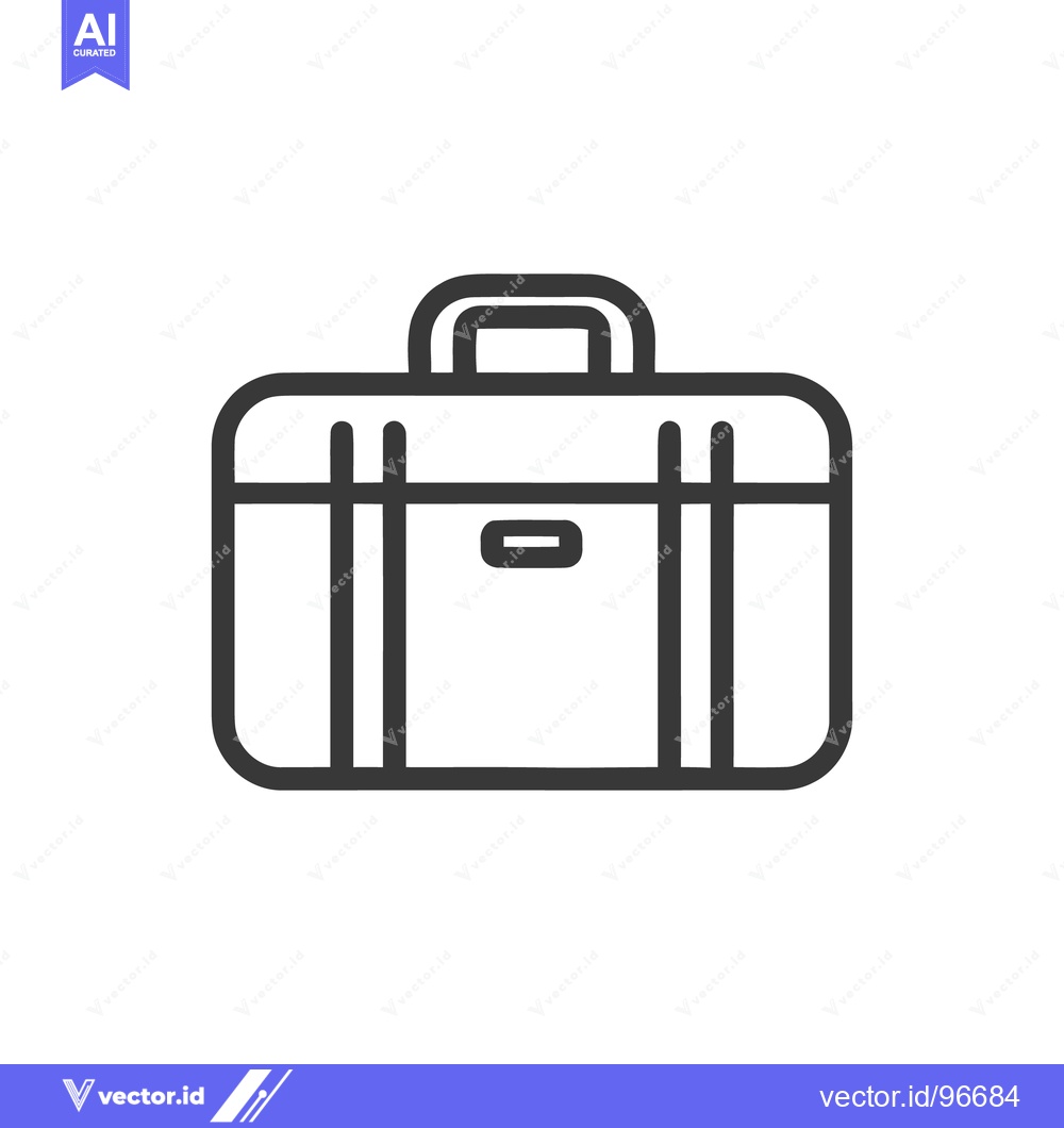 Premium Vector dari Minimalist Briefcase Icon: Business, Travel, and Professionalism Symbo