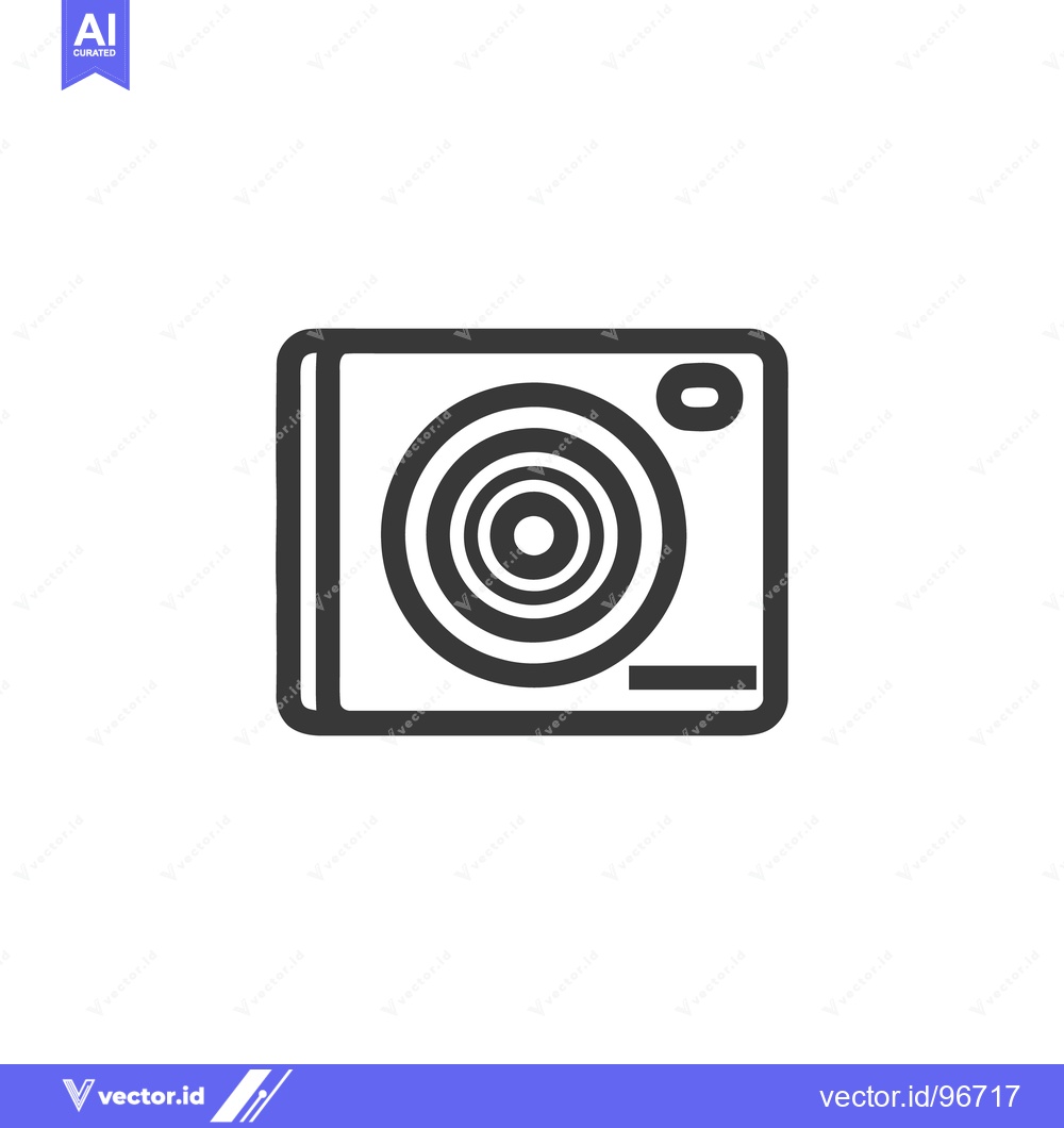 Premium Vector dari Minimalist Camera Icon: Concentric Lens Design, Bold Outline, Modern S