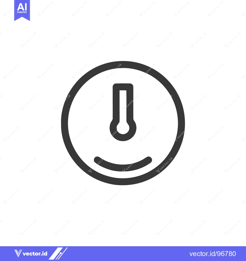 Premium Vector dari Minimalist Thermometer Icon: Temperature Measurement, Medical Symbol,
