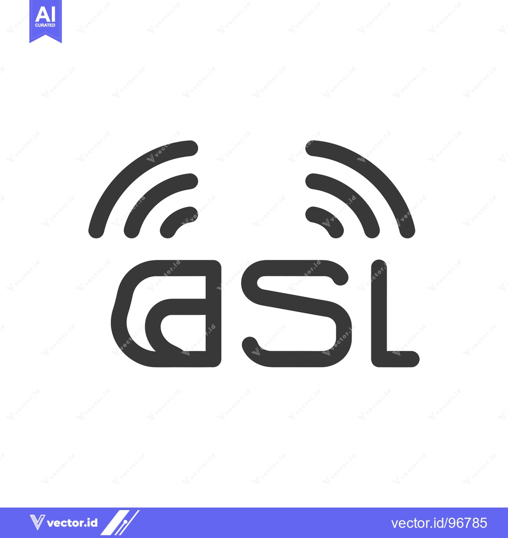 Premium Vector of Sign Language Icon with Wi-Fi Symbol